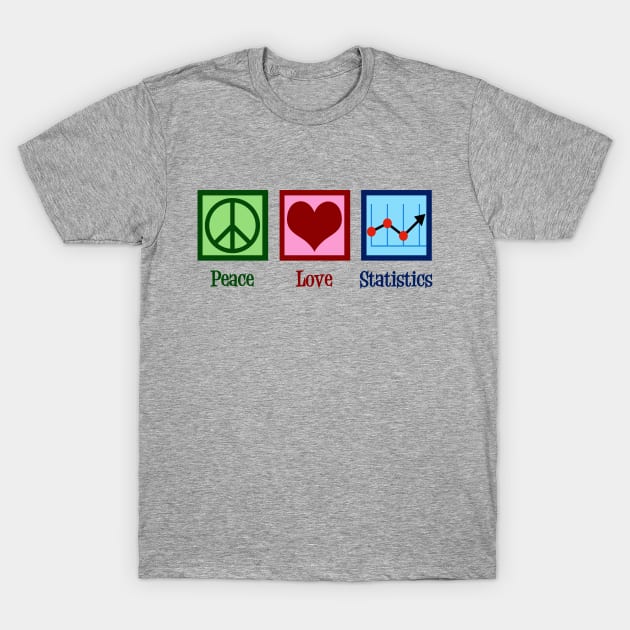 Peace Love Statistics T-Shirt by epiclovedesigns